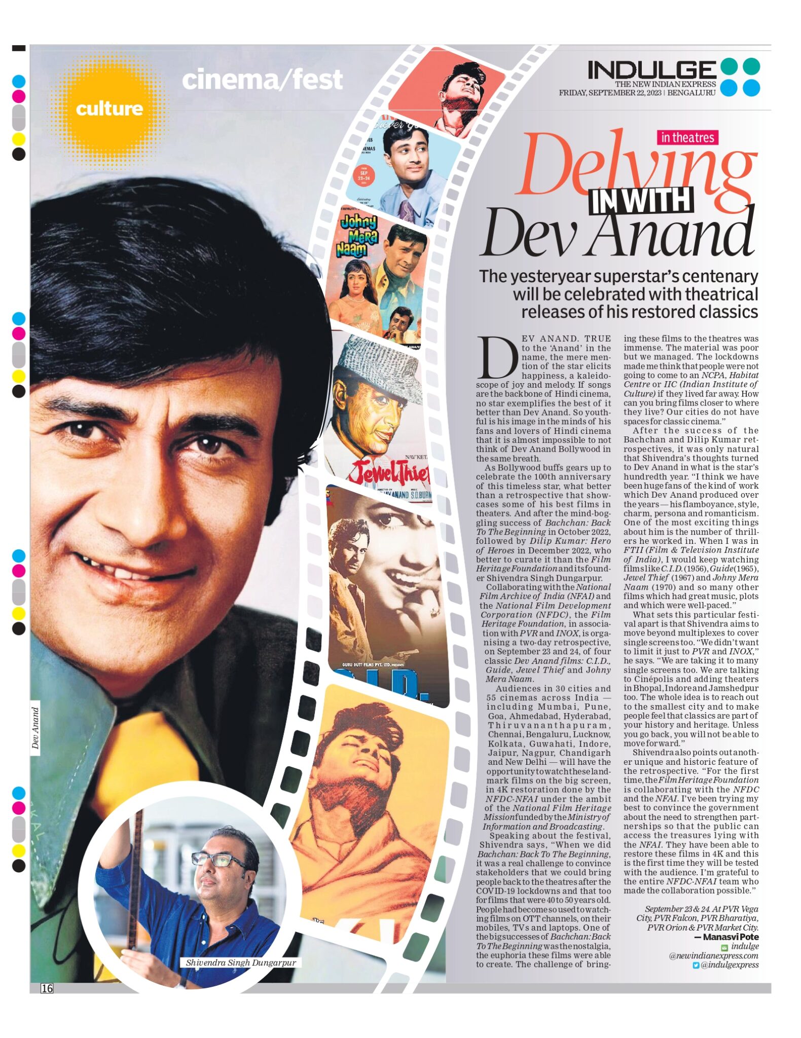 Dev Anand @100 – Forever Young: A Film Festival Celebrating the