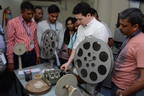 34 - Mr. Spencer Christiano at the FILM PROJECTION practical class