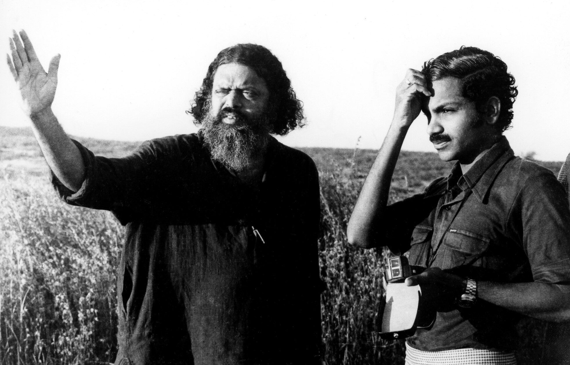 Kummatty(1979) - director G. Aravindan and cinematographer Shaji N. Karun  on location - Film Heritage Foundation
