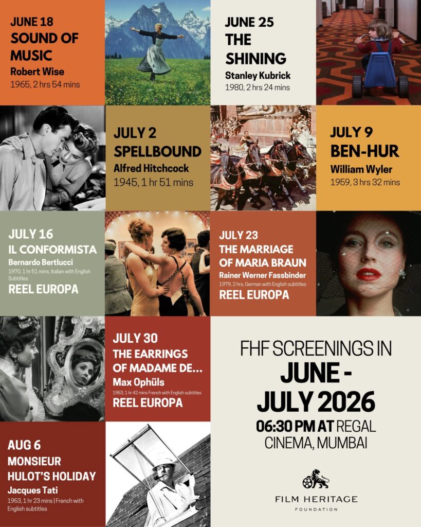 Film Heritage Foundation screenings... June - July 2026