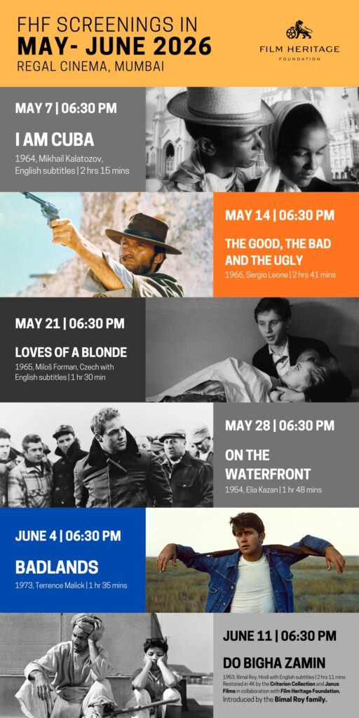 Film Heritage Foundation screenings... May - June 2026